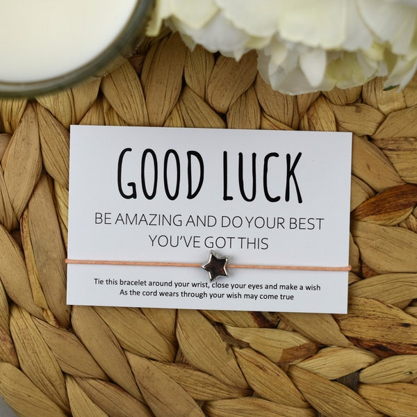 Good Luck Be Amazing Do Your Best You've Got This Wish Bracelet | Exam Gift | Exam Good Luck Gift | Exam Gifting | Class of 2024 Gift