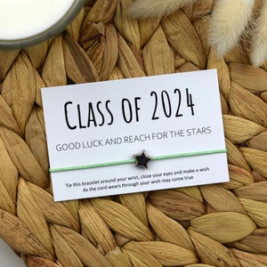 Class of 2024 - Good Luck Wish Bracelet | Class of 2024 Wish Bracelet | Class of 2024 Gift | End of School Gift | Budget Gift | Bulk Gifting