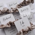 Champagne Wedding Hair Scrunchie | Hair Scrunchie | Wedding Scrunchie | Wedding Proposal Gift | Bridesmaid Gift | Wedding Hair Accessories
