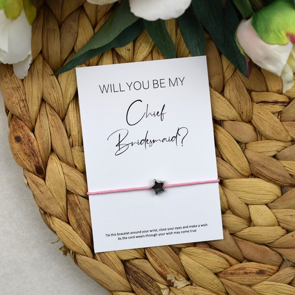 Will You Be My Chief Bridesmaid Wish Bracelet | Chief Bridesmaid Wish Bracelet | Will You Be My Proposal | Will You Be My Bracelet