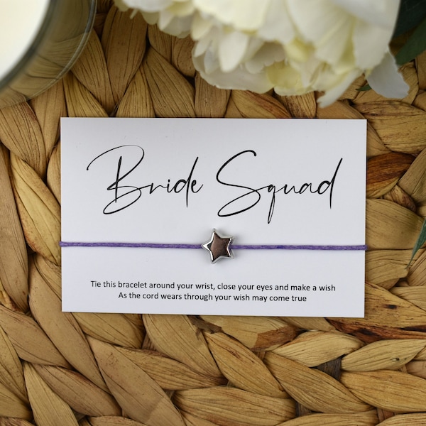 Bride Squad Wish Bracelet | Bride Squad Gift | Bride Squad Bracelet | Hen Party Gift | Hen Party Bag Filler | Bulk Gifting