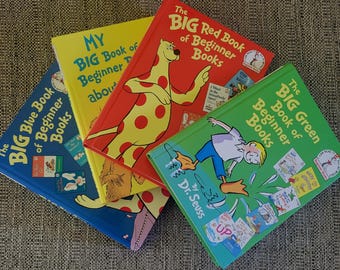 Lot of Four Dr. Seuss Big Books Children's Books, 24 Stories