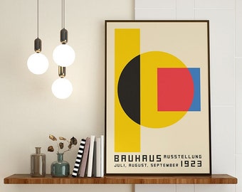Bauhaus Print | Museum Poster | Exhibition Poster | Vintage Art | Minimalist Art | Mid Century Poster I Digital Download | Printable Art