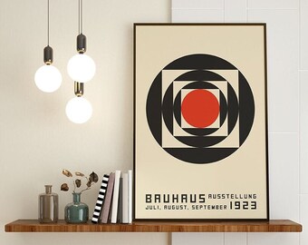 Bauhaus Print | Museum Poster | Exhibition Poster | Vintage Art | Minimalist Art | Mid Century Poster I Digital Download | Printable Art