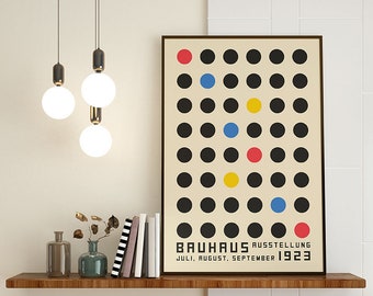 Bauhaus Print | Museum Poster | Exhibition Poster | Vintage Art | Minimalist Art | Mid Century Poster I Digital Download | Printable Art