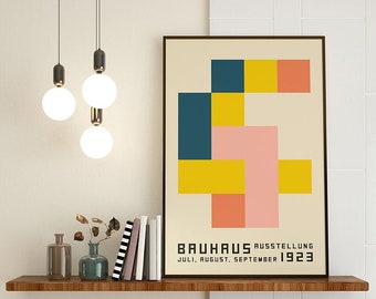 Bauhaus Print | Museum Poster | Exhibition Poster | Vintage Art | Minimalist Art | Mid Century Poster I Digital Download | Printable Art