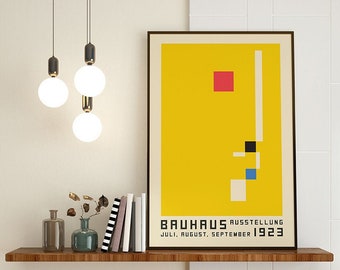 Bauhaus Print | Museum Poster | Exhibition Poster | Vintage Art | Minimalist Art | Mid Century Poster I Digital Download-Printable Wall Art