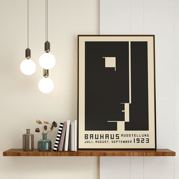 Bauhaus Print | Museum Poster | Exhibition Poster | Vintage Art | Minimalist Art | Mid Century Poster I Digital Download | Printable Art