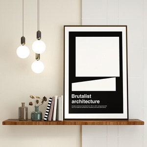 Brutalist Print | Architecture Inspired Poster | Vintage Art | Minimalist Art | Mid Century Poster I Digital Download | Printable Art
