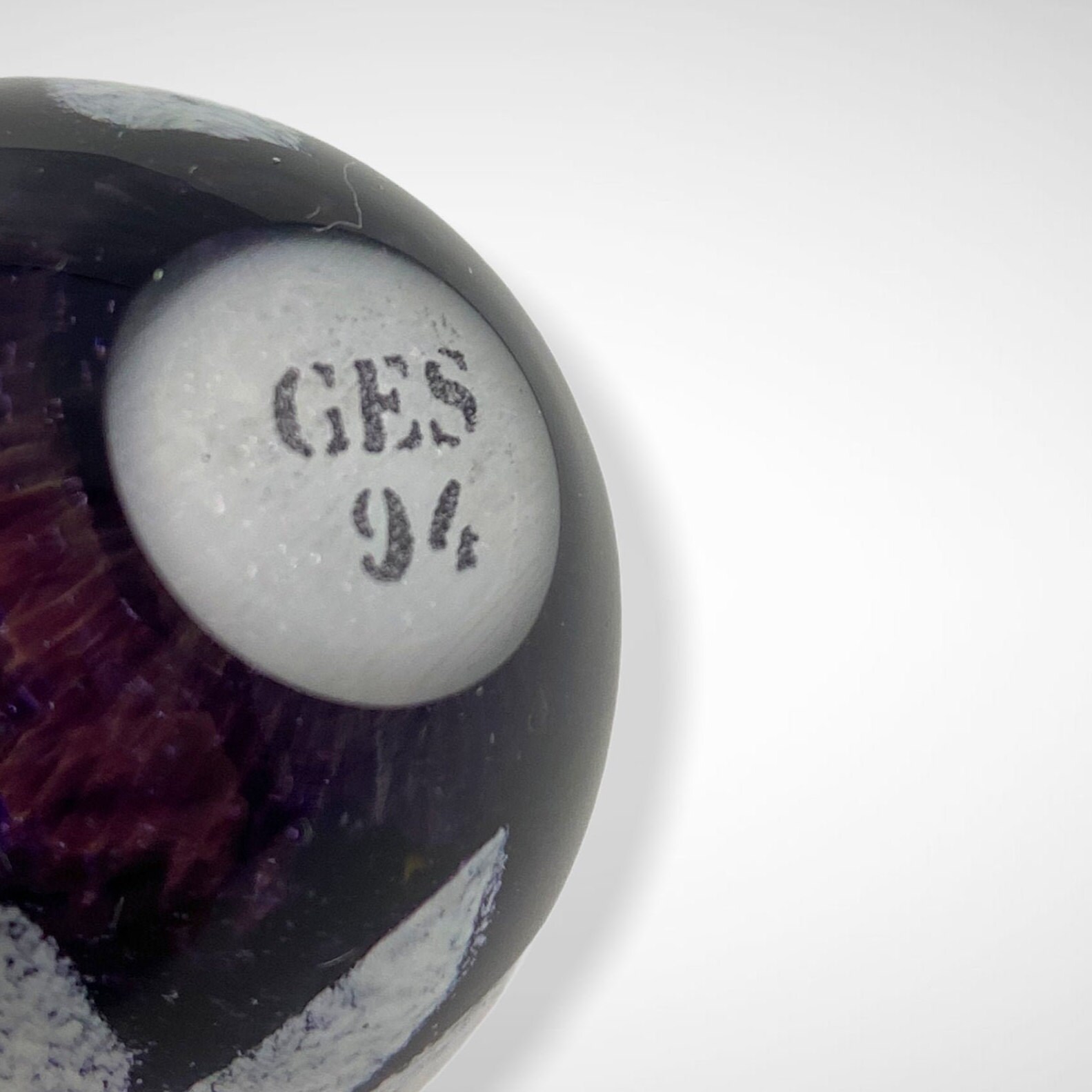 Vintage Glass Paperweight Glass Eye Studio Paperweight GES Etsy