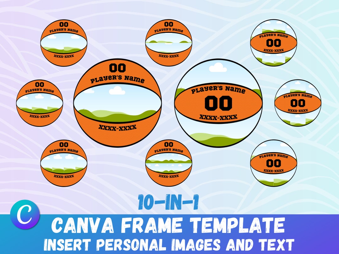 Basketball Team Collage Template for Canva (digital Download) - Etsy