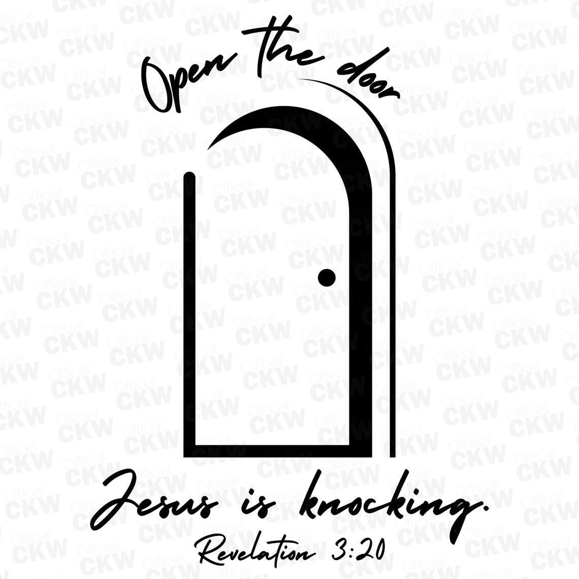 Open the Door Jesus is Knocking Revelation 3:20 Bible Verse SVG PNG ...