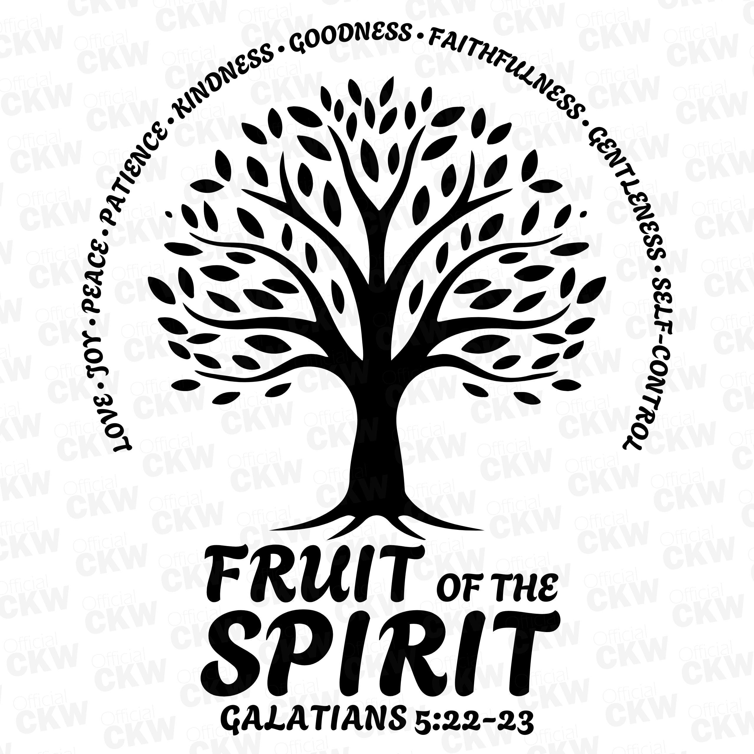 Fruit of the Spirit Galatians 5:22-23 SVG PNG Vector for Christian ...