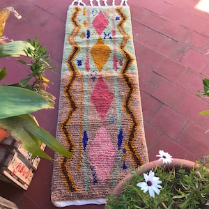 Custom Moroccan Runner Rug - Colorful Rug Runner - Boujaad Hallway Carpet Made to Order- Home Decor Gifts - Wholesale
