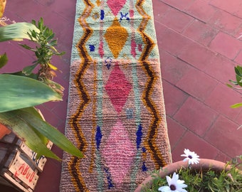 Custom Moroccan Runner Rug - Colorful Rug Runner - Boujaad Hallway Carpet Made to Order- Home Decor Gifts - Wholesale