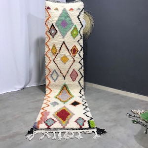 Custom Moroccan Runner Rug - Colorful Rug Runner - Bespoke Boujaad Hallway Carpet Made to Order Gift Chrismas Gifts Home DecorWholesale