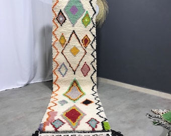 Custom Moroccan Runner Rug - Colorful Rug Runner - Bespoke Boujaad Hallway Carpet Made to Order Gift Chrismas Gifts Home DecorWholesale