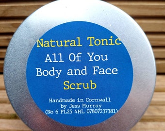 Natural, organic, vegan face and body scrub for All Of You