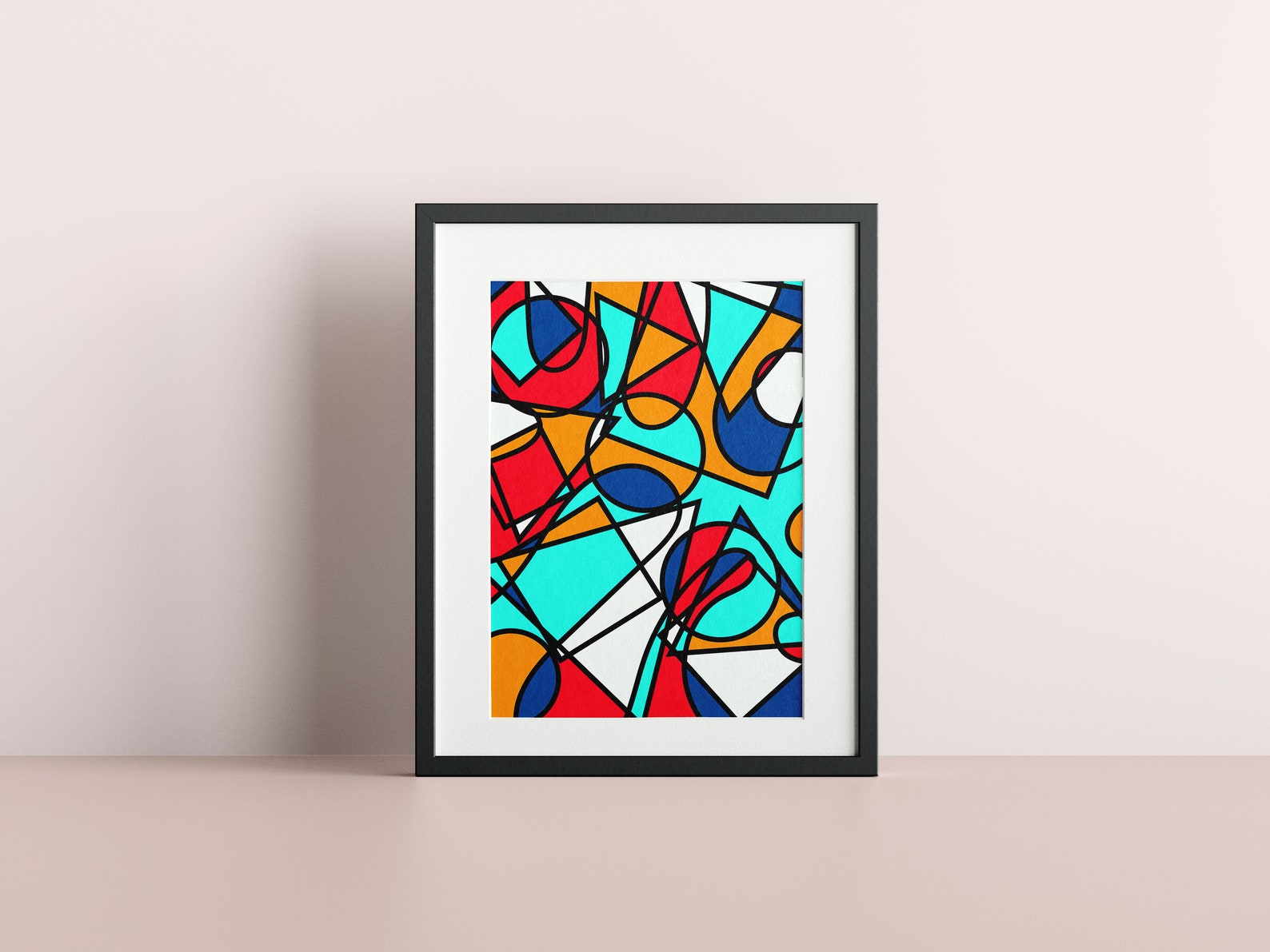 Abstract shapes Wall Art Print Set Shapes Printable Wall Art Etsy