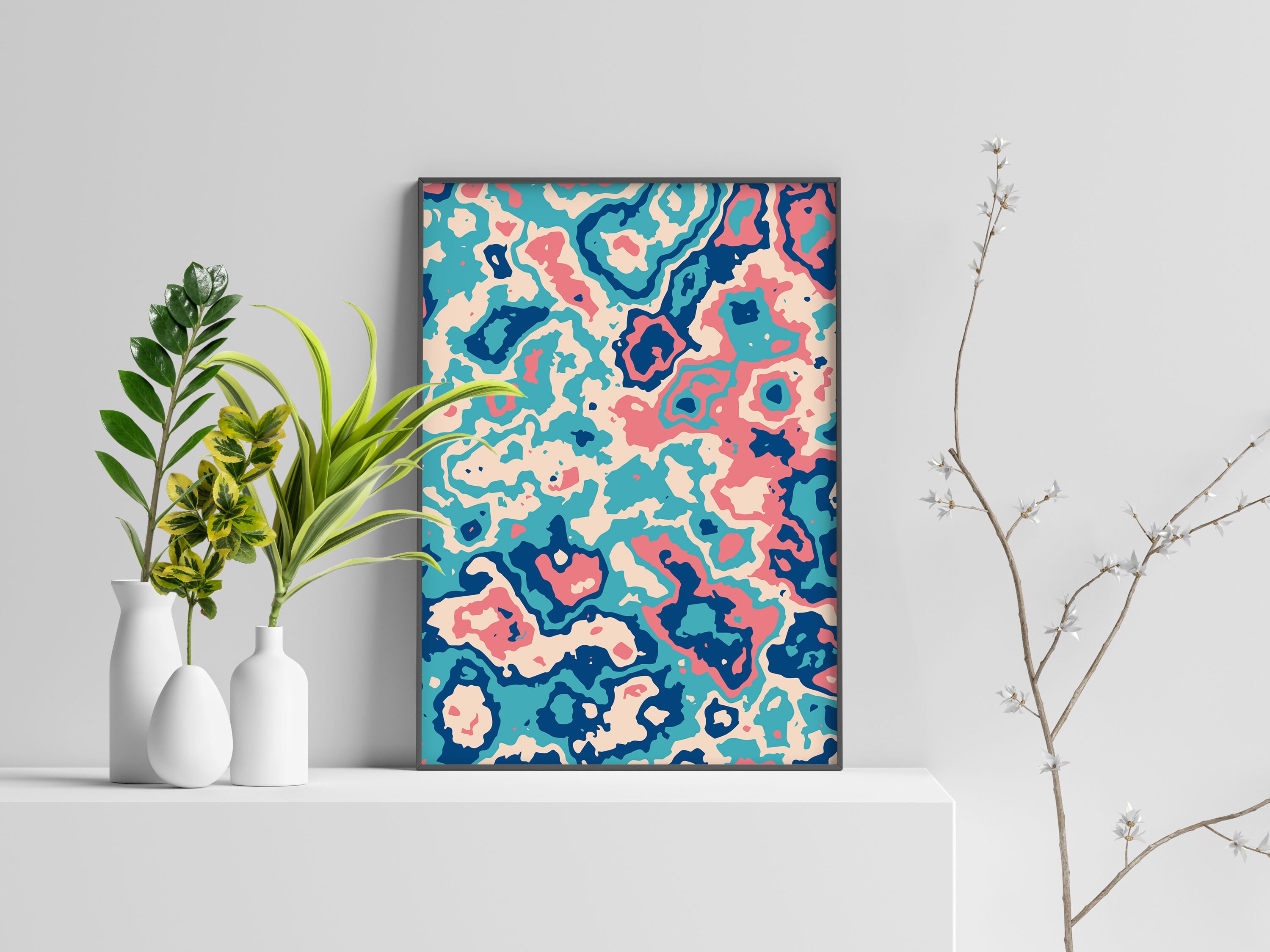 Abstract Liquid Wall Art Printable Liquid Wall Art print set Etsy