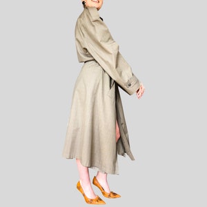 Vintage Christian Dior Monsieur authentic Taupe trench coat long jacket 40R Made in Canada image 6