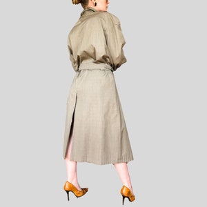 Vintage Christian Dior Monsieur authentic Taupe trench coat long jacket 40R Made in Canada image 5