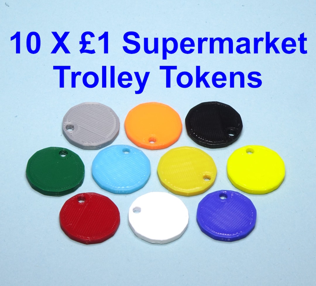 Shopping Trolley Token Coin 1 Pound Reusable Trolley Tokens Coins Pack of 10 Etsy
