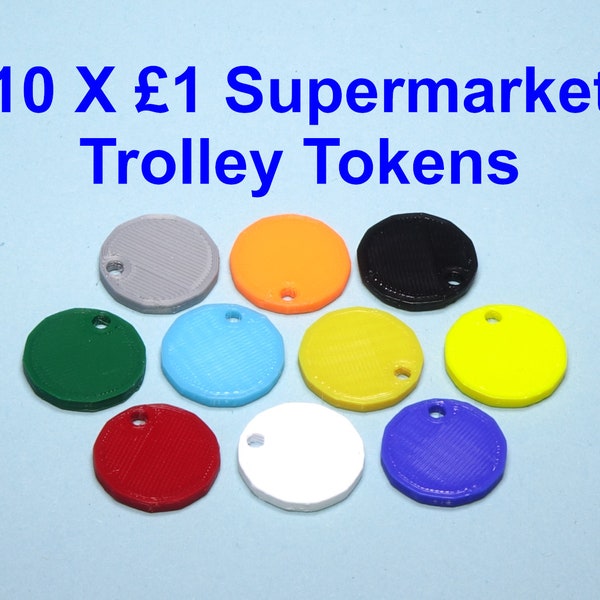 Shopping Trolley Token Coin 1 Pound Reusable Trolley Tokens Coins - Pack of 10 –