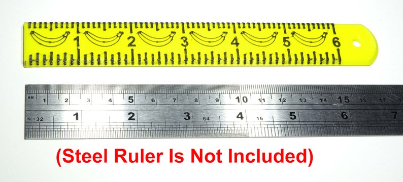 Novelty Banana Scale Ruler 1 Inch 1 Banana Measure With a Smile - Etsy ...