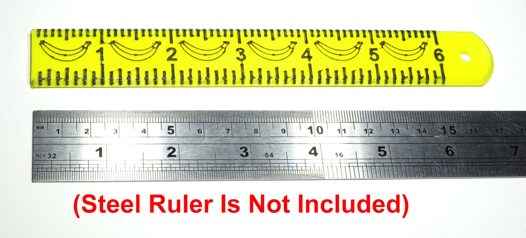 Novelt Ruler Novelty Banana Scale Ruler - 1 Inch = 1 Banana! - Measure With a Smile ...
