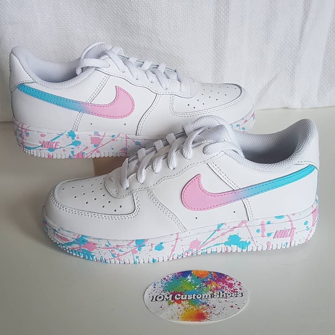 air force 1 pink and blue