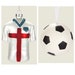 Christmas World Cup England Shirt & Football Tree Hanging Decoration Festive Novelty Ornament Holiday Gifts Footy Soccer Sport 