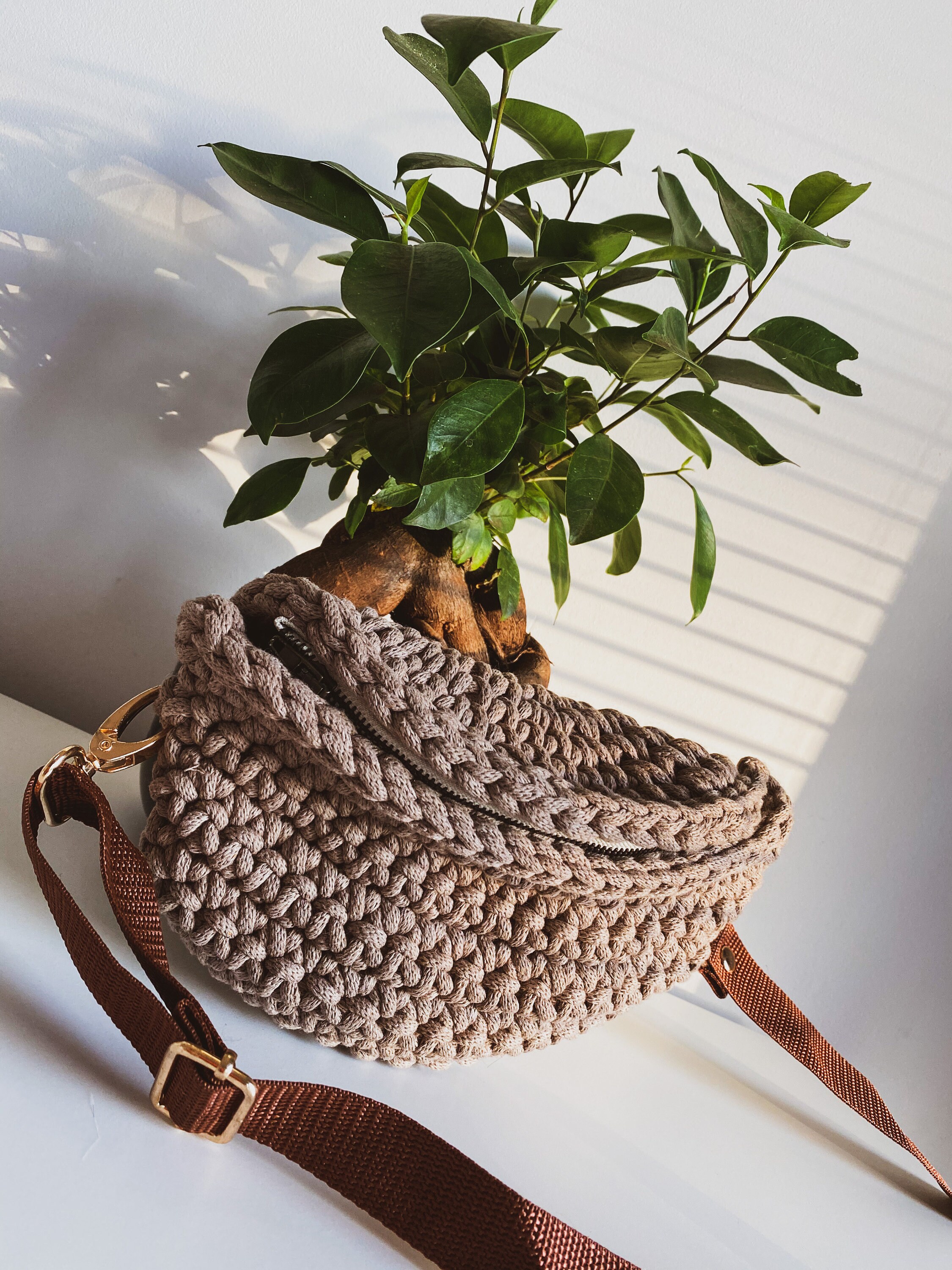 Crossbag Handmade Waist Bag Crochet Bag Crochet Crossbag Etsy