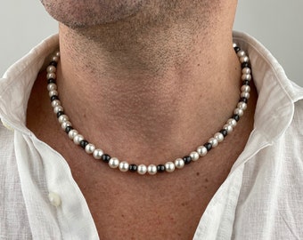 Mens Pearl Necklace