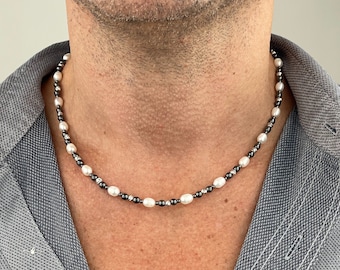 Mens Freshwater Pearl Necklace