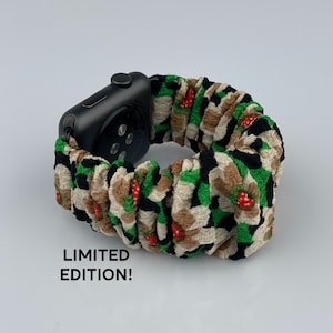 Fabric Apple Watch Band | Scrunchie Apple Watch Band | 38mm 40mm 41mm 42mm 44mm 45mm Size Cotton Apple Watch Band | Gift for Women