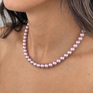 Women&#39;s Necklace | Pink Pearl Necklace for Women | Choker Necklace | Gifts for Mom | Gift for Her