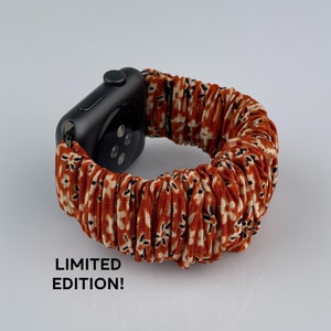 Scrunchie Apple Watch Band | 38mm 40mm 41mm 42mm 44mm 45mm 49mm Size Fabric Apple Watch Band | with Gift Hair Barrette and Scrunchie