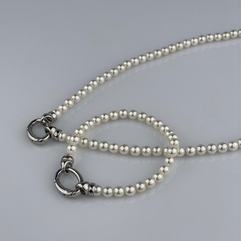 Mens Pearl Jewelry Set Gold Necklace and Bracelet Jewelry Set for Men Gift Silver Jewelry Set for Boyfriend Gift for Men y2k Jewelry zdjęcie 4