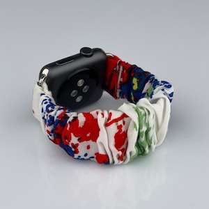 Colorful Apple Watch Band | Scrunchie Watch Band for Women | 38mm 40mm 41mm 42mm 44mm 45mm 49mm Size | Fabric Watch Band Nice Gift for Girls