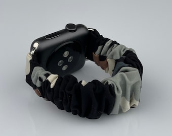 Svart scrunchy Apple Watch-armband