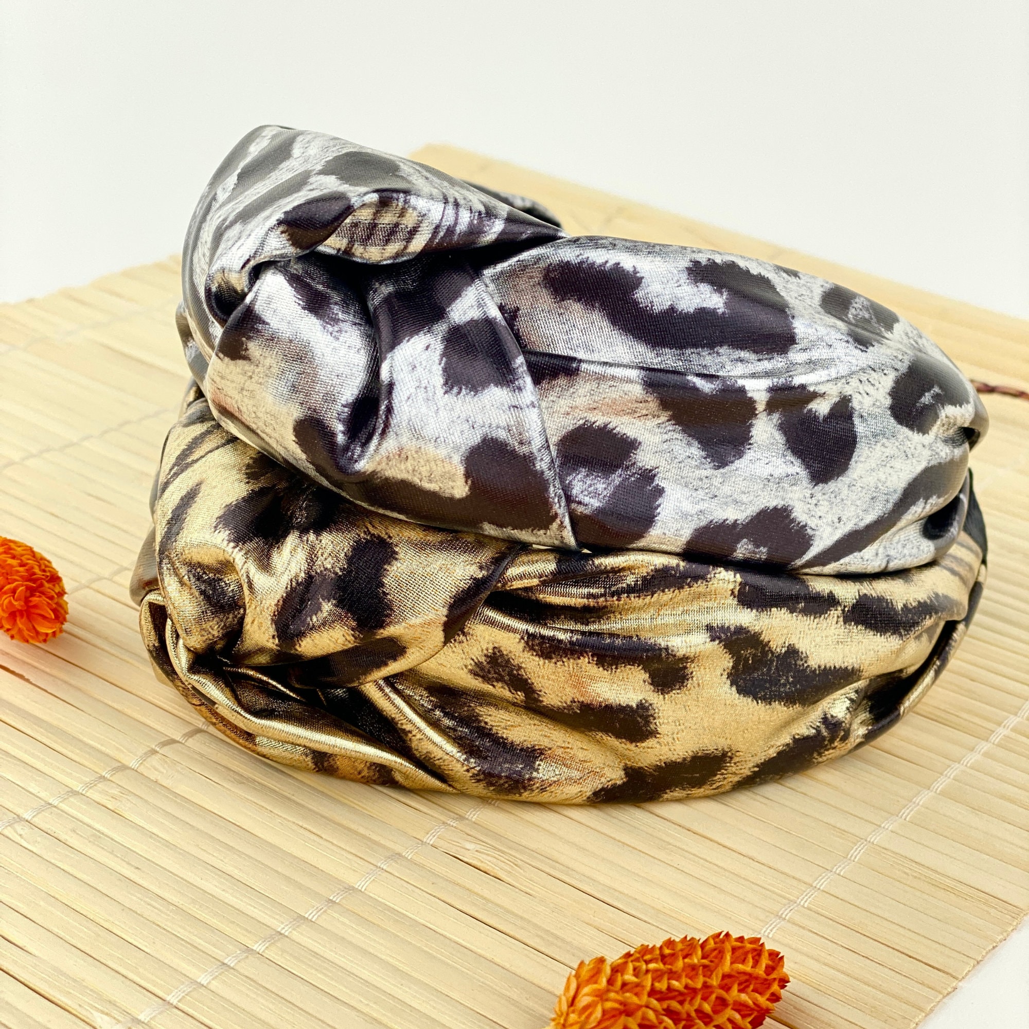 Leopard Knotted Headband: Trendy Printed Fabric, Handmade - Etsy display picture 1