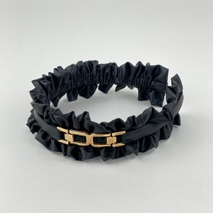Black Leather Headband For Women