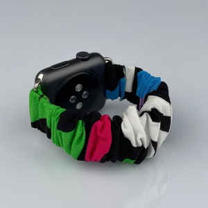 Scrunchie Apple Watch Band for Women | Coton Apple Watch Band | 38mm 40mm 41mm 42mm 44mm 45mm Size | Fabric Elastic Watch Band