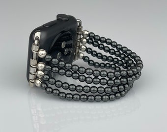 Uhrenarmband Hämatit Perlen Apple
