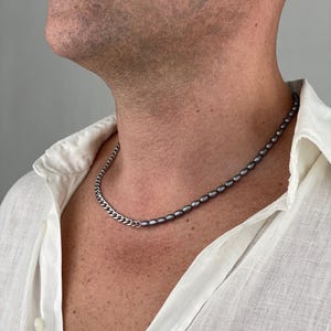 Mens Pearl Necklace | Shell Pearl Necklace For Men | Mens Jewelry | Matching Necklaces | Gift Idea For Boyfriend | Gift For Mens