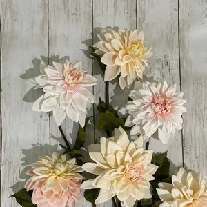 Crepe Paper Dahlia, Handmade Botanical Flowers, Faux Paper Flower, Unique, Dahlia, Keepsake, Indoor Decor, Gift image 1