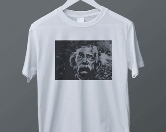 Einstein Unisex Heavy Cotton Tee with color options, E= m x c2 shirt,Brain, Science tee, Einstein brain tshirt, nerd t-shirt, Tech Tee
