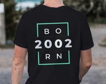 Born Unisex Heavy Cotton Personalized Birthday Tee, Special Design, High Quality, Birthday Gift, Special Gift, Custom Shirt, Cool