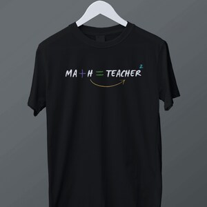Tee-shirt de professeur de mathématiques en coton lourd unisexe, cadeau de l’enseignant, appréciation de l’enseignant, tee-shirt de classe de mathématiques, chemise d’enseignant, cadeau de mathématiques, signe de l’enseignant, cadeau